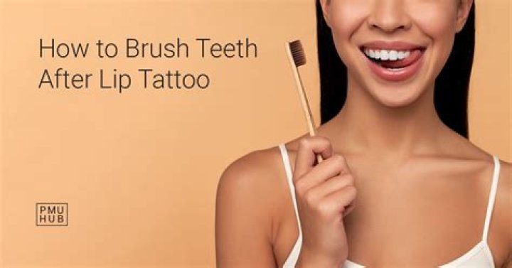 Can I brush my teeth with a new lip piercing?