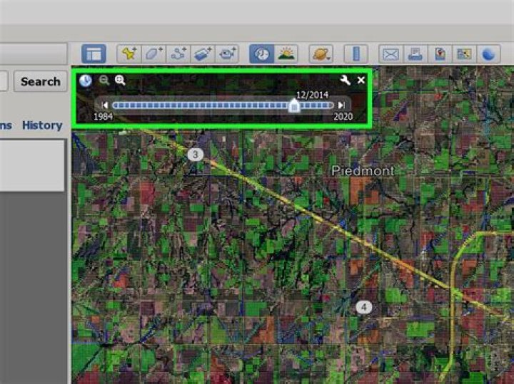 Can you go back in years on Google Earth?