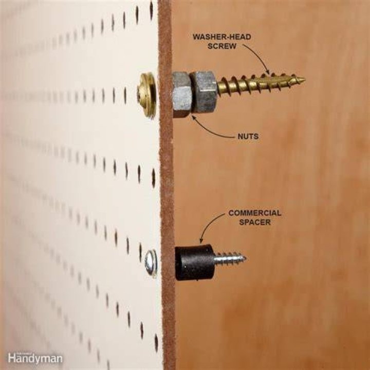 How do you install pegboard spacers?