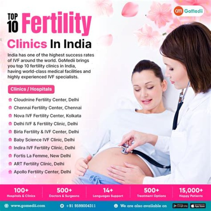 How many fertility clinics are there in Taiwan?