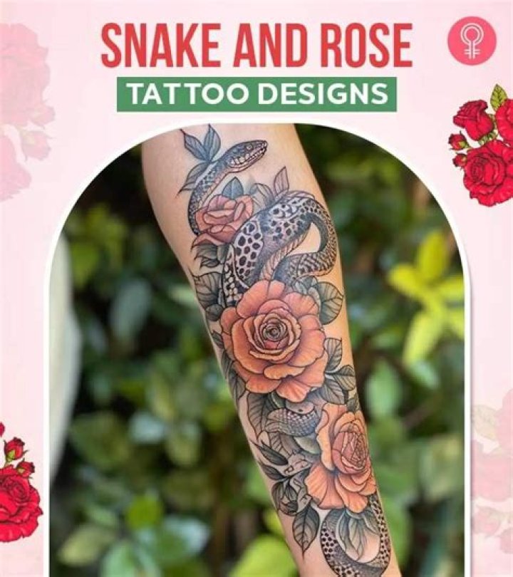 What does a rose with a snake tattoo mean?