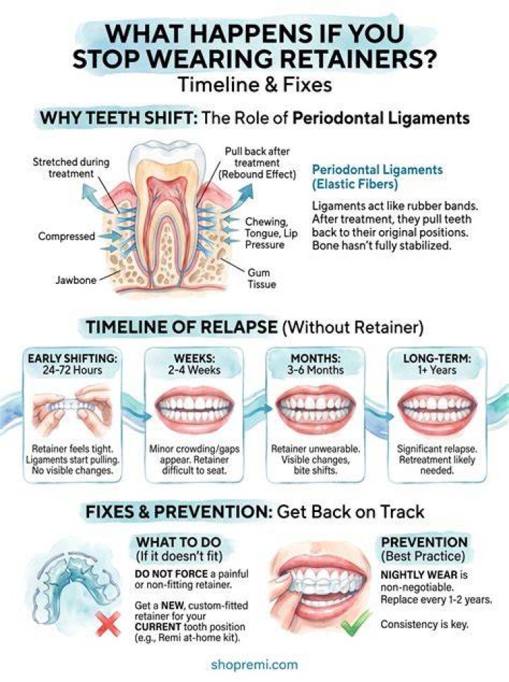 What happens if you stop wearing retainers?